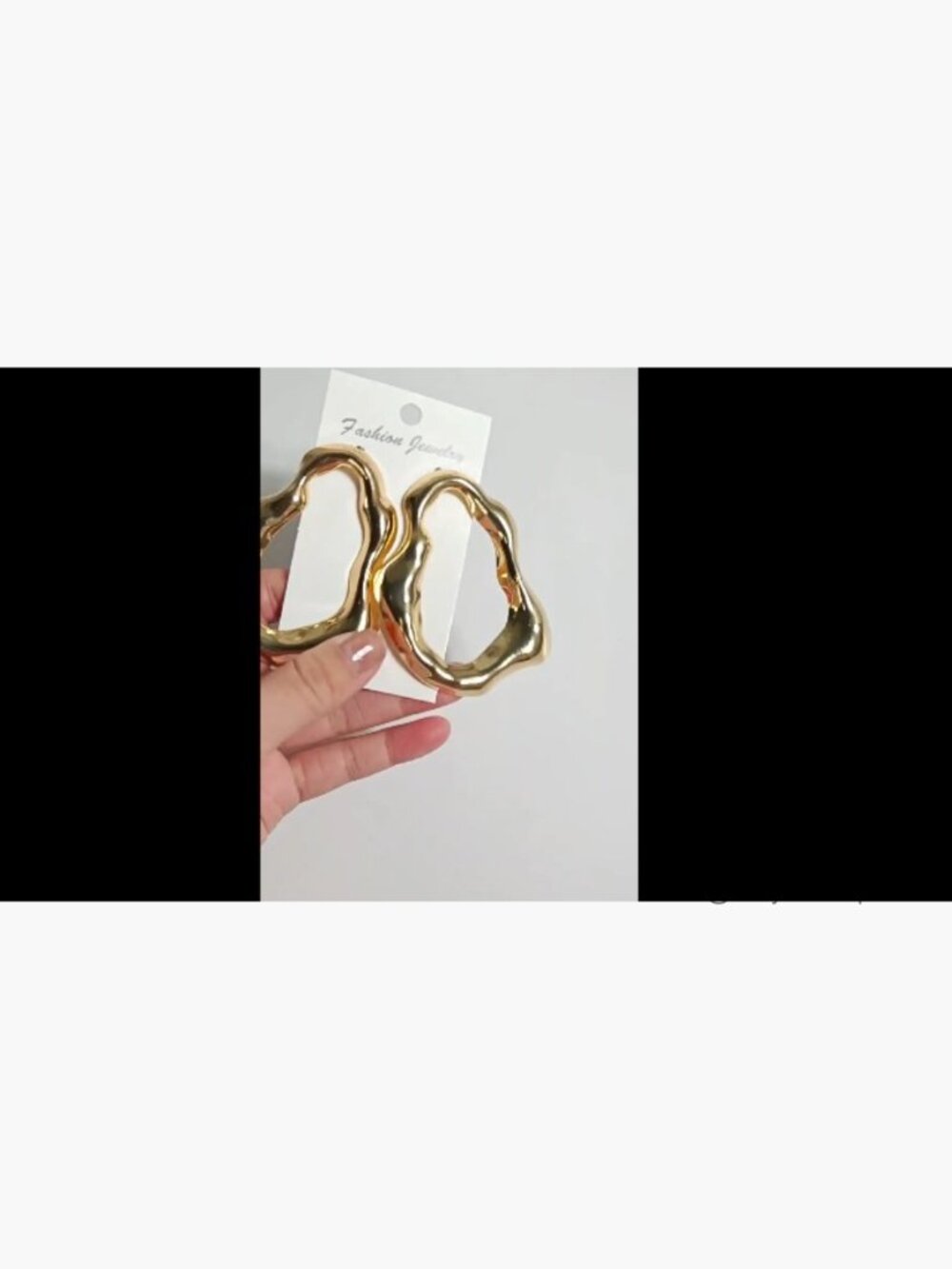 Large Geometric Pleated Hollow Dangling Earrings for Women Trendy Statement - Picture 7 of 7
